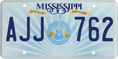 MS license plate AJJ762