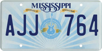 MS license plate AJJ764