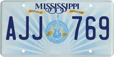 MS license plate AJJ769