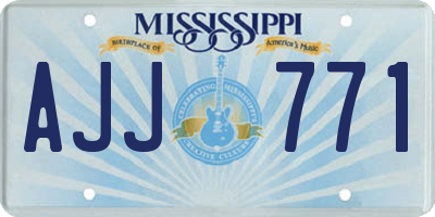 MS license plate AJJ771