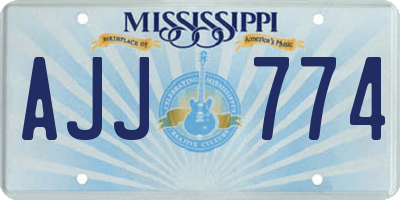 MS license plate AJJ774