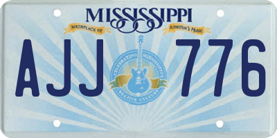 MS license plate AJJ776