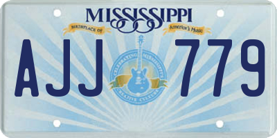 MS license plate AJJ779