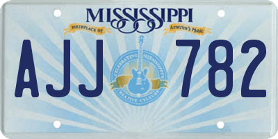 MS license plate AJJ782