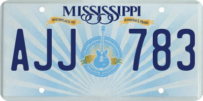 MS license plate AJJ783