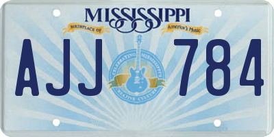 MS license plate AJJ784