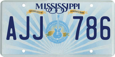 MS license plate AJJ786