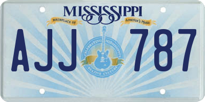 MS license plate AJJ787