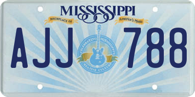 MS license plate AJJ788