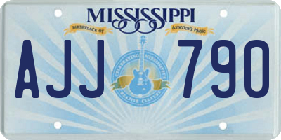 MS license plate AJJ790