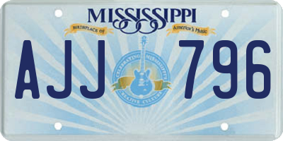 MS license plate AJJ796