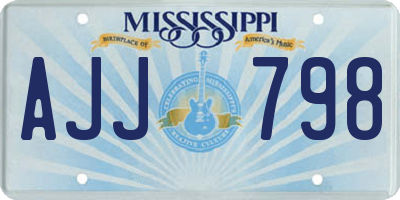 MS license plate AJJ798