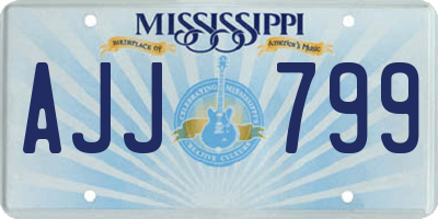 MS license plate AJJ799