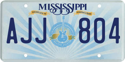 MS license plate AJJ804