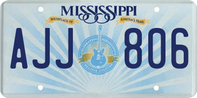MS license plate AJJ806