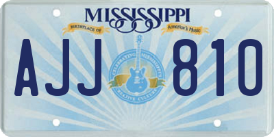 MS license plate AJJ810