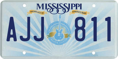 MS license plate AJJ811