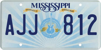 MS license plate AJJ812