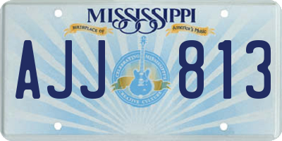 MS license plate AJJ813