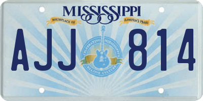 MS license plate AJJ814