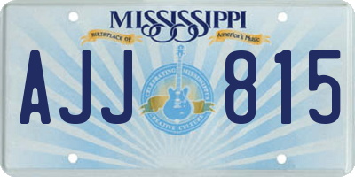 MS license plate AJJ815