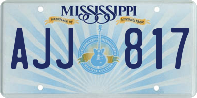 MS license plate AJJ817