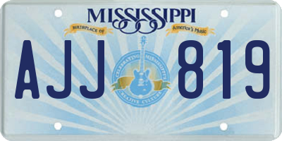 MS license plate AJJ819