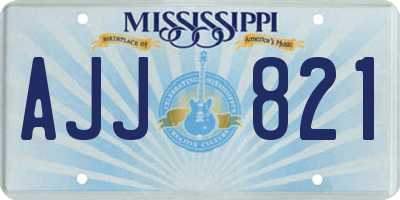 MS license plate AJJ821