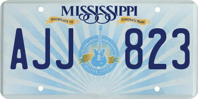 MS license plate AJJ823