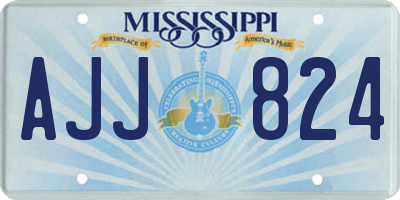 MS license plate AJJ824