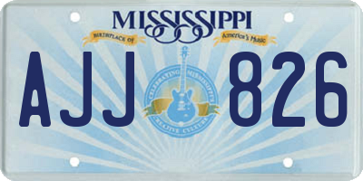 MS license plate AJJ826