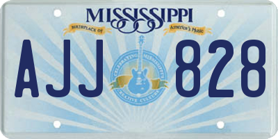 MS license plate AJJ828