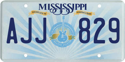 MS license plate AJJ829
