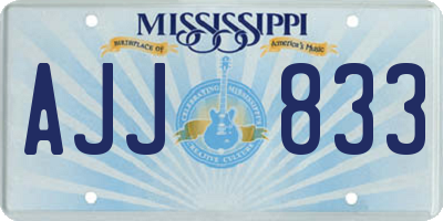 MS license plate AJJ833