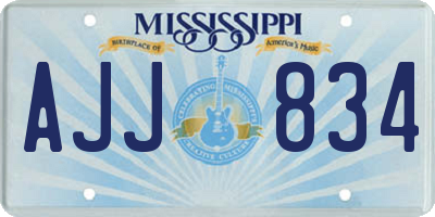 MS license plate AJJ834