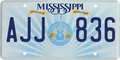 MS license plate AJJ836
