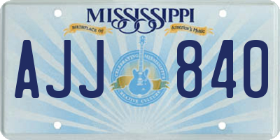 MS license plate AJJ840
