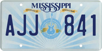 MS license plate AJJ841