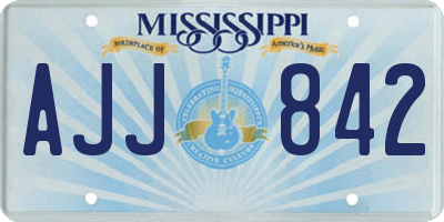 MS license plate AJJ842