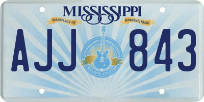 MS license plate AJJ843