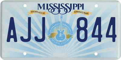 MS license plate AJJ844