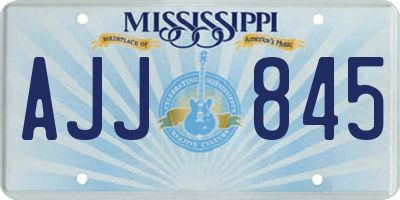 MS license plate AJJ845