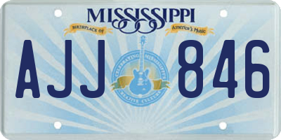 MS license plate AJJ846