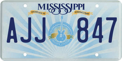 MS license plate AJJ847