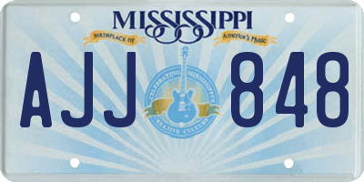 MS license plate AJJ848