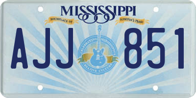 MS license plate AJJ851
