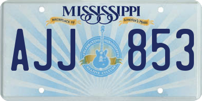 MS license plate AJJ853