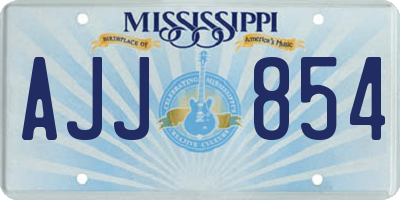 MS license plate AJJ854