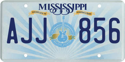 MS license plate AJJ856