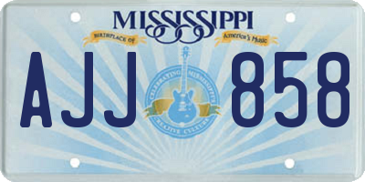 MS license plate AJJ858